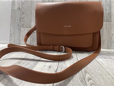 Pixie Mood Zoe Crossbody Purse Bag Camel/BrowVegan Faux Leather Cruelty-Free NEW