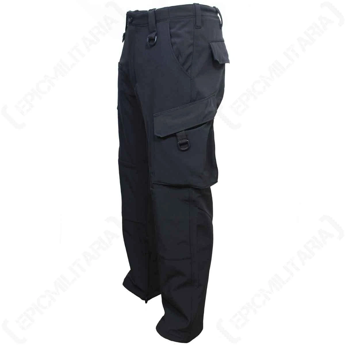 Black Softshell Explorer Trousers - Outdoor Water Resistant Windproof Lined