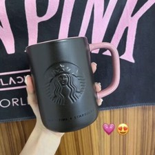 New Black and Pink Starbucks Coffee Mug Tea Cup Jennie Blackpink Xmas Gifts
