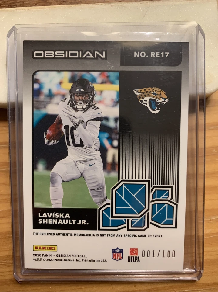 2020 Obsidian Laviska Shenault Jr. Eruption Patch #1/100 #RE17 RC - Image 4 of 4