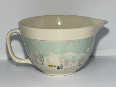 Masterclass The Bake Shop 3 Qt Large Mixing Bowl Winter Scene Spout Handle