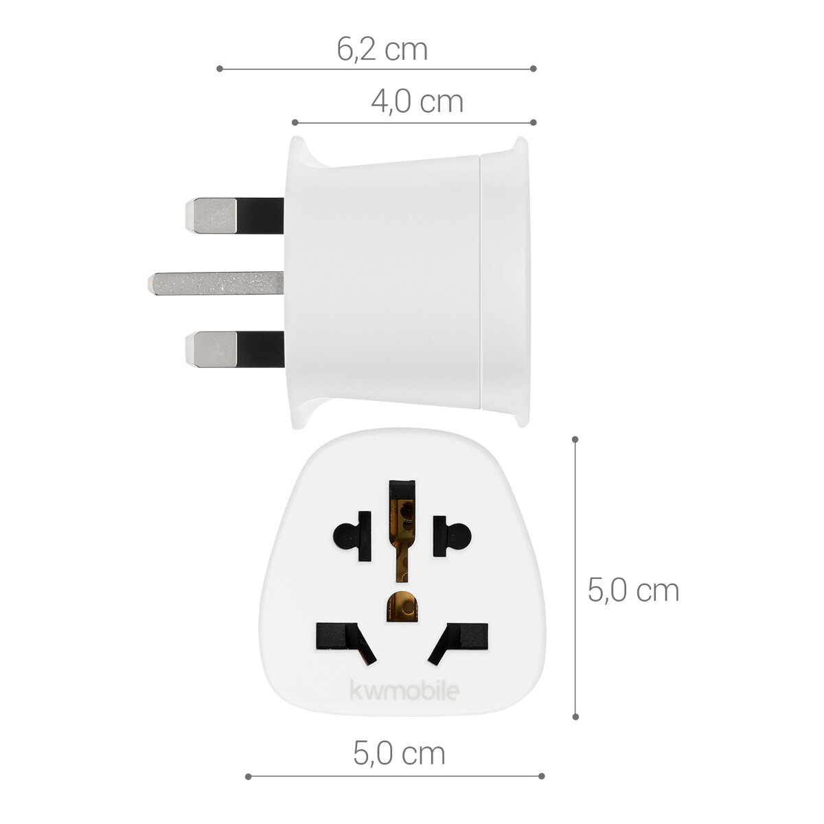 Adattatore Da Viaggio Inghilterra/Germania Tipo G | 3 USB + 1 USB C (3,4A) | 6 In 1 | Per UK, Irlanda, Dubai, Maldive | Nero - 2