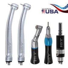 NSK Style Dental 2X High/Low Speed Handpiece Kit Air Turbine Contra Angle Motor