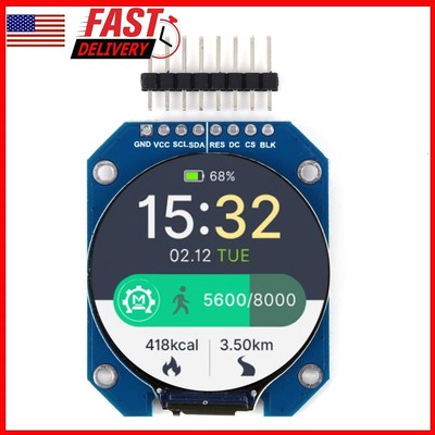 1.28 Inch Color LCD Display Module GC9A01 HD IPS 2.8-3.3V RGB Adapter PCB Board