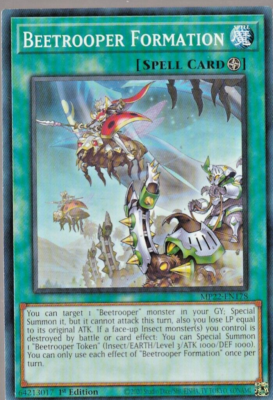 A1192 YUGIOH SPELL CARD BEETROOPER FORMATION MP22-EN178