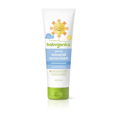 Babyganics Baby Mineral Sunscreen Lotion, Broad Spectrum SPF 50,  8oz
