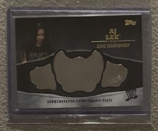 WWE DIVA AJ LEE TOPPS 2014 DIVAS CHAMPIONSHIP BELT PLATE CARD
