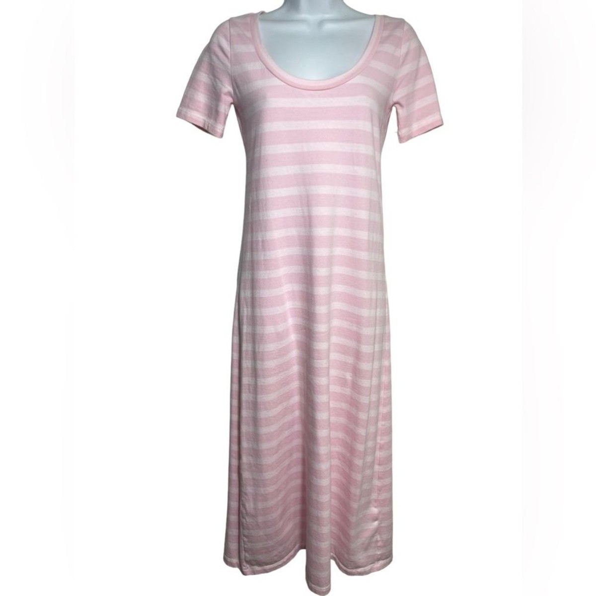 j crew pink striped dress J.Crew Re-Imagined Pink Striped Long Sleeve Button-Down Shirt Dress Girls Size 6