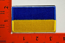 UKRAINE FLAG PATCH UKRAINIAN EMBLEM EMBROIDERED HOOK LOOP SUPPORT APPLIQUE