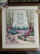 NOS Dimensions Gold Collection Cross Stitch Kit Serenity Courage Wisdom 12x14