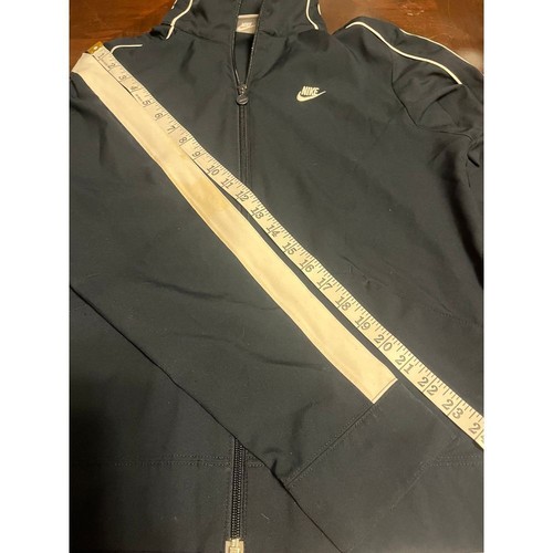 Vintage Nike Windbreaker Track Jacket Mens Blue Lightweight Full Zip Gray Tag M - Picture 9 of 11