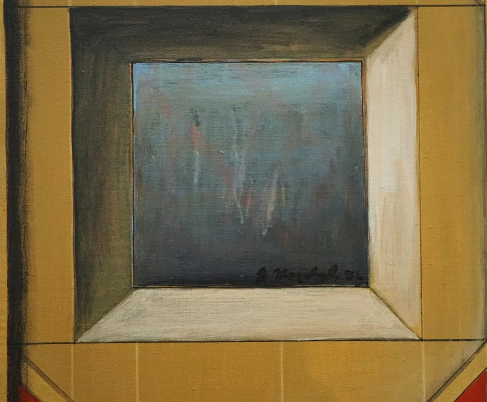 PINTURA ABSTRACTA 1982, ÓLEO SOBRE LIENZO, FIRMADA Y FECHADA Foto 2 de 4