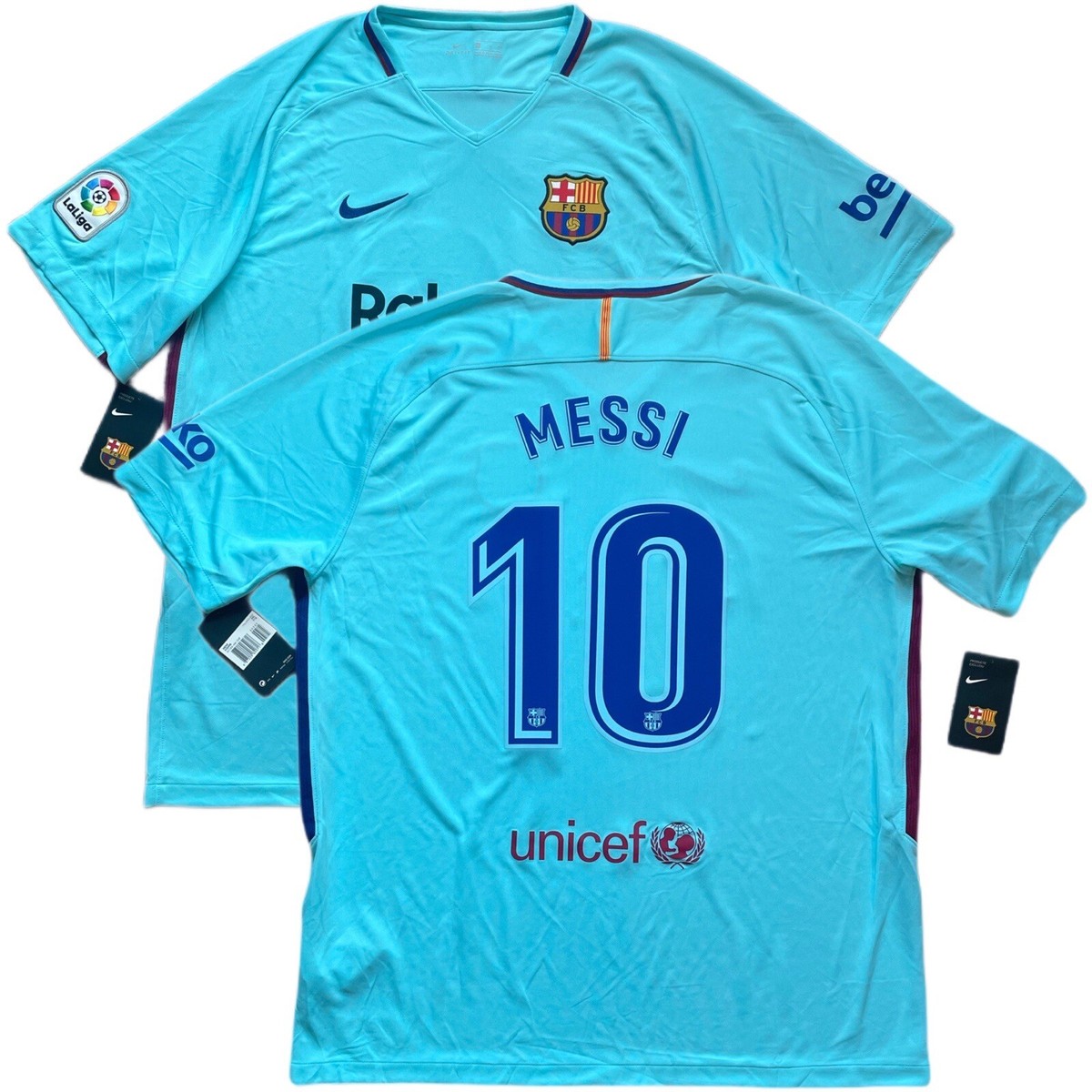 2017/18 Barcelona Away Jersey #10 Messi 2XL Nike Soccer Football