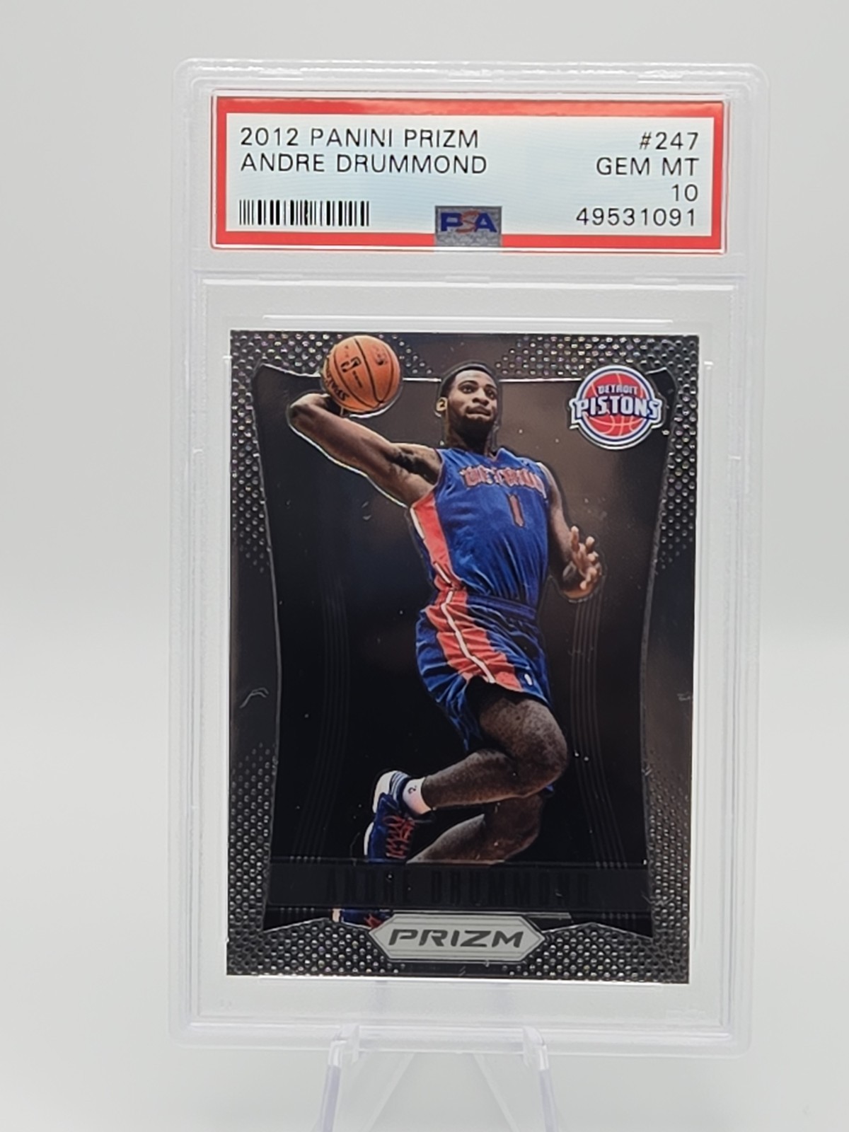 2012-13 Panini Prizm Andre Drummond #247 PSA 10 Gem Mint Detroit Pistons RC