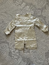 Vintage 1940 s Ivory Liquid Satin Ring Bearer Short Suit