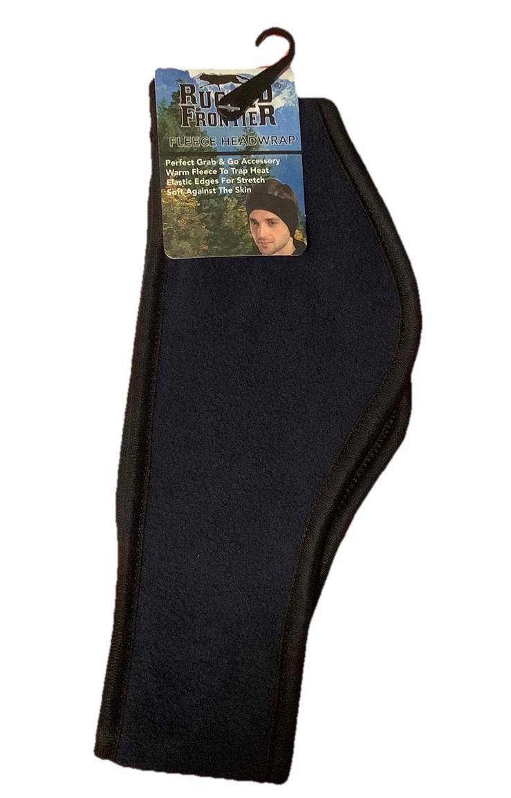 Rugged Frontier Fleece Headwrap Warm Stretch Soft Winter Headband Black Unisex