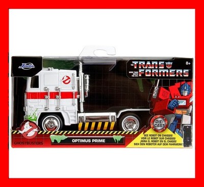 Transformers x Ghostbusters G1 Optimus Prime Ecto-1 Crossover 5'' Truck 1/32 Jada