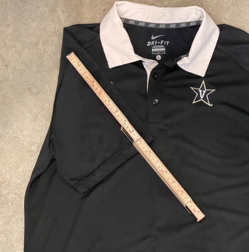 Nike Dri-FIT Shirt Mens L Black White Gold Vanderbilt Logo Breathable Athletic thumbnail 7