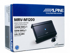 New In Box Alpine Mrv-m1200 Mono Car Audio Amplifier 1200w Rms Power Black New In Box Alpine Mrv-m1200 Mono Car Audio Amplifier 1200w Rms Power Black