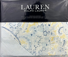 350 NEW Ralph Lauren 3 PC Marisa Duvet 2 Shams Pale Blue Yellow Paisley KING