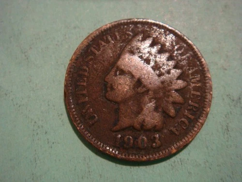 1903 Indian Head Penny IHP in album filling cond - actual coin in pics