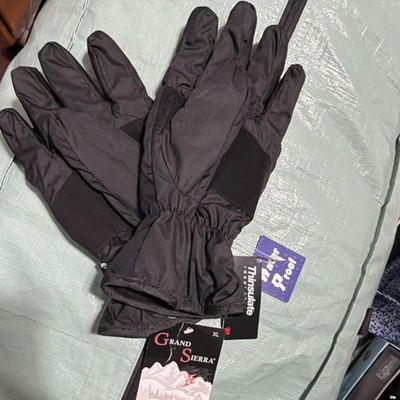 Grand Sierra Men's XL Black Thinsulate Waterproof Insulated Ski Gloves