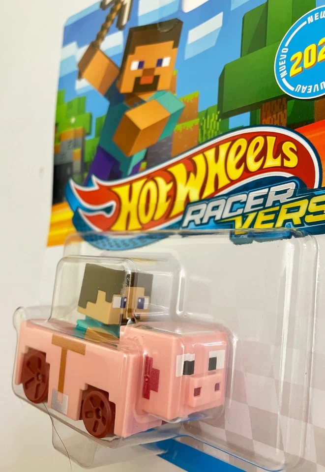 “Minecraft” Steve, Hot Wheels Racerverse Nuevo Foto 2 de 2
