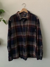 Eddie Bauer Mens XXL 2XL Red Plaid Flannel Button Down Cotton Casual Shirt