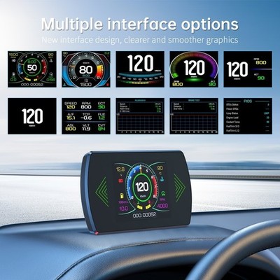 Car HUD Head Up Display Speedometer Gauge OBD2 Digital RPM Display