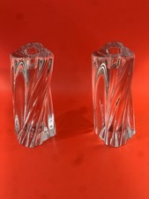 Baccarat Coppia Di Candeliere Forma Torsione Timbri Baccarat