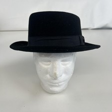 Capas Design Hat Pork Pie Fitted Mens XL Black Wool Felt Lined Breaking Bad USA