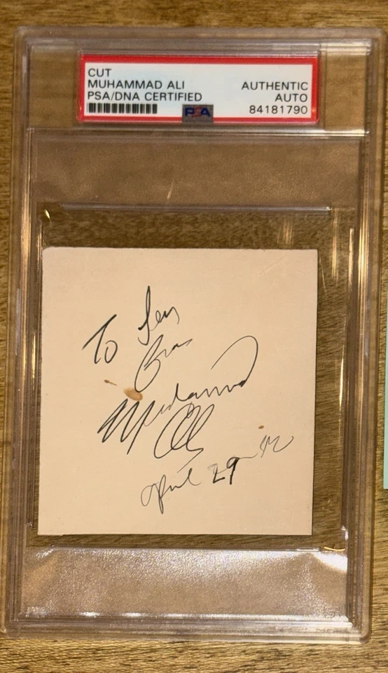 MUHAMMAD ALI PSA DNA CERTIFIED AUTHENTIC AUTOGRAPH CUT - Image 2 of 2