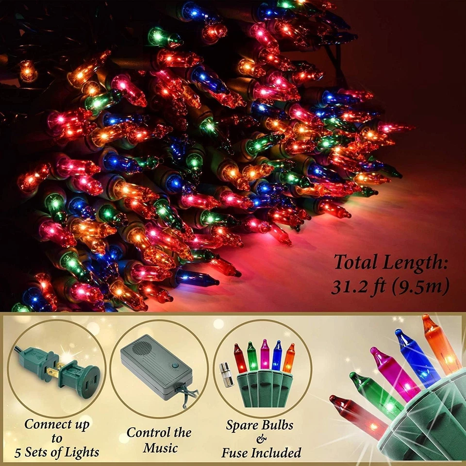 140 Musical Christmas Lights Multi-Color LED String Lights with Music Sync – 25 - Image 3 of 4