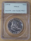 1958 Proof Franklin Half Dollar 50c PCGS PR64 Rattler Old Green Holder FREE SHIP