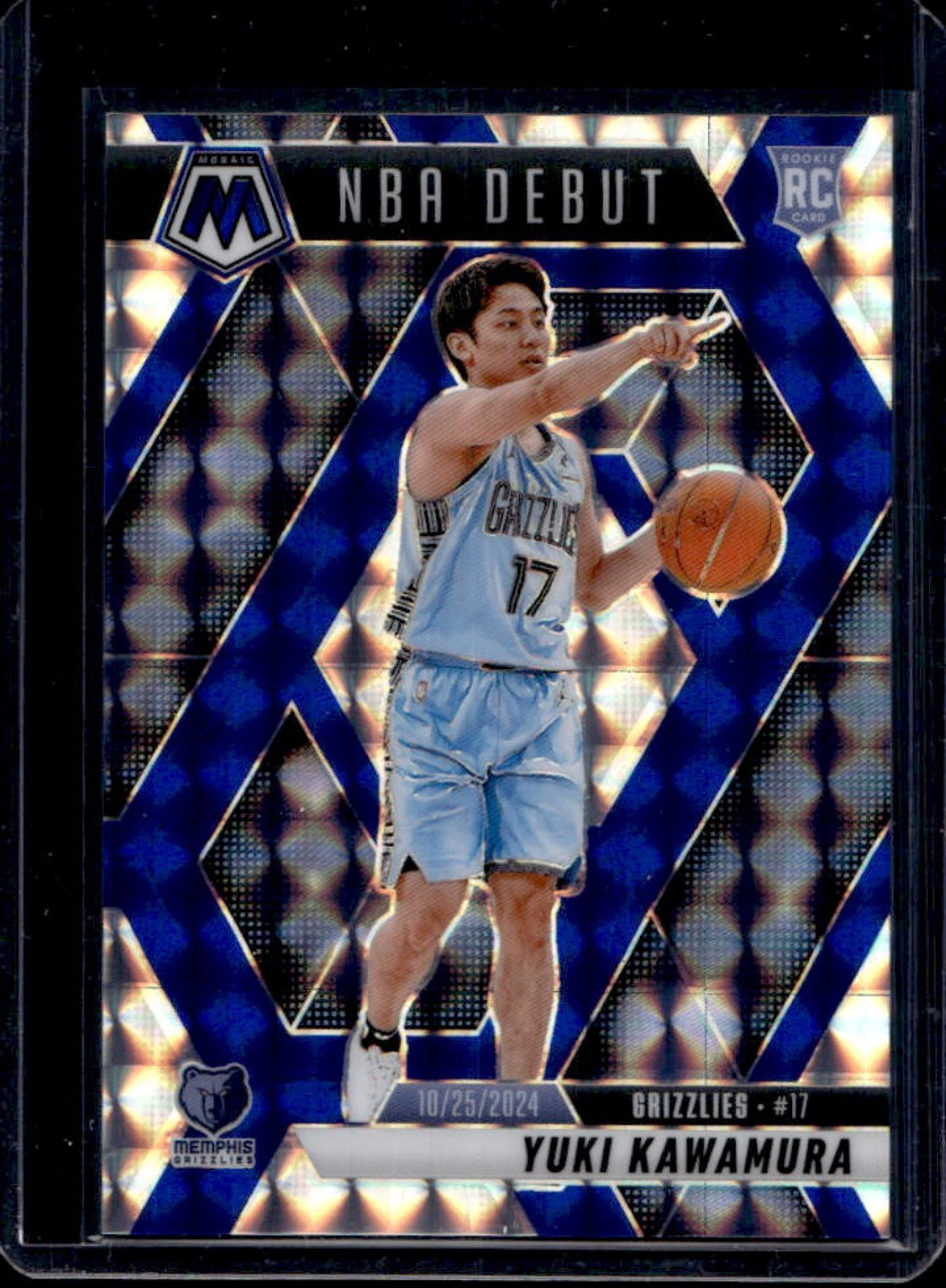 2024-25 Mosaic Yuki Kawamura RC Choice Blue NBA Debut #33/45 Grizzlies