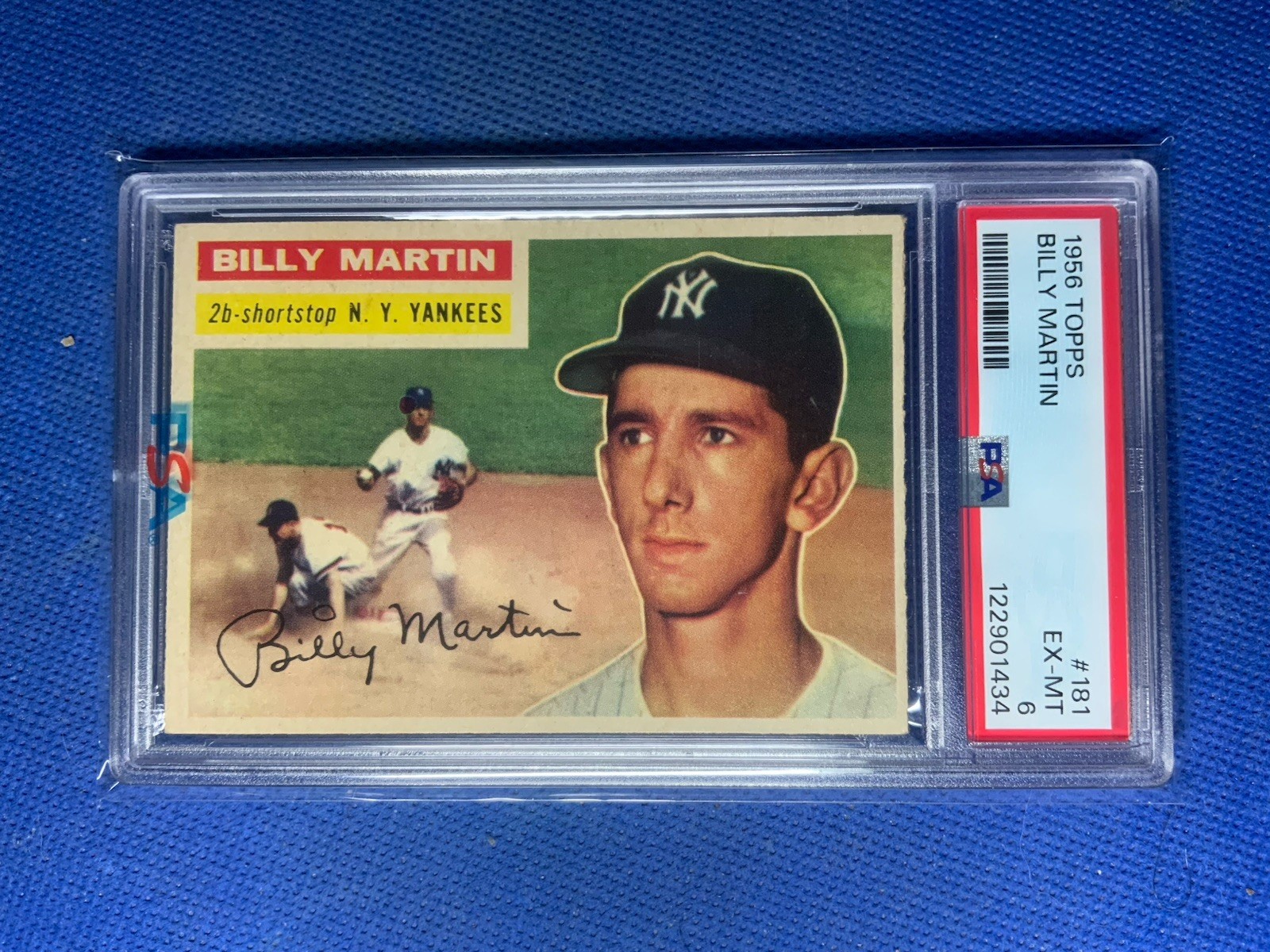 1956 Topps #181 Billy Martin Yankees PSA 6 - EX/MT