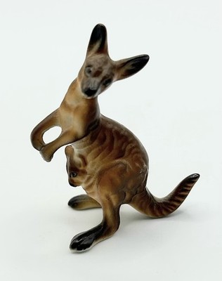 Vintage Kangaroo  Bone China Miniature Figurines Japan Unbranded, (z754)
