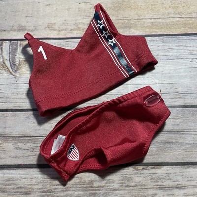 New American Girl Team USA Beach Volleyball Uniform Bathing Suit Red Bikini