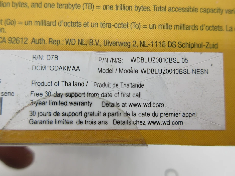 WD WDBLUZ0010BSL-05 My Passport for MAC Portable USB 3.0 1TB External Hard Drive - Image 2 of 3