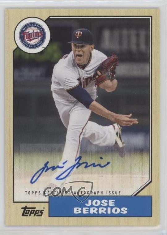 Jose Berrios #1987A-JBE 2017 Topps 1987 Topps Baseball 30th Anniversary Autographs