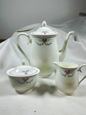 Villeroy & Boch Bel Fiore Bone China Tea Set 1L Teapot Creamer Sugar Floral