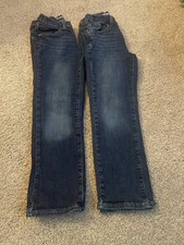 Boys  Jeans Size 7 Straight Leg Sonoma Brand 2 Pairs Metal Snap Closure