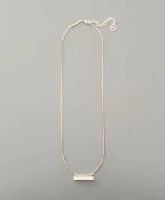 Kendra Scott Leanor Necklace • White Glass • Gold-Tone • 17–19" • Excellent