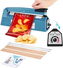 METRONIC Impulse Heat Sealer 8 Inch, Manual Bags Sealer Heat Sealing Machine