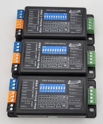 Lot 3 Elation ELAR DRIVER1 PRO RGB LED Driver