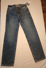 Girl's Abercrombie Kids Relaxed Straight , Stretch Jeans Size 11/12 LONG NWT NEW