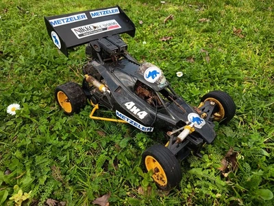 Vintage RC car Buggy ARISTO-craft Kangaroo HItec épave pour pièces WRECK - Photo 1/4