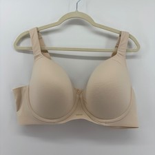 Cacique 44D Lightly Lined Balconette Bra Beige Full Coverage Support