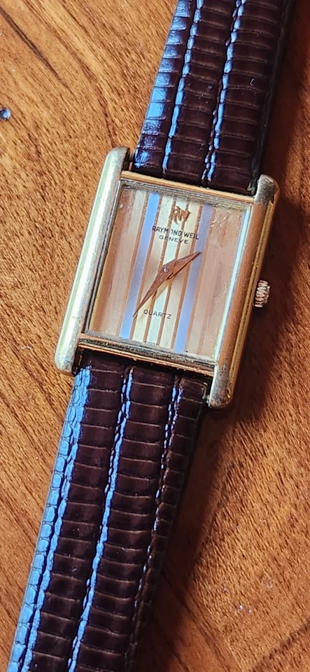 Raymond Weil 18k Gold EP Tank Must Style Women's Roman Classic Watch 80s Repair - Image 3 of 4