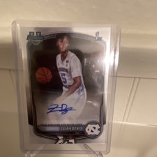 Topps Chrome 2023-24 Isaiah Denis UNC Autographed NCAA #CFD10 Hard Signed